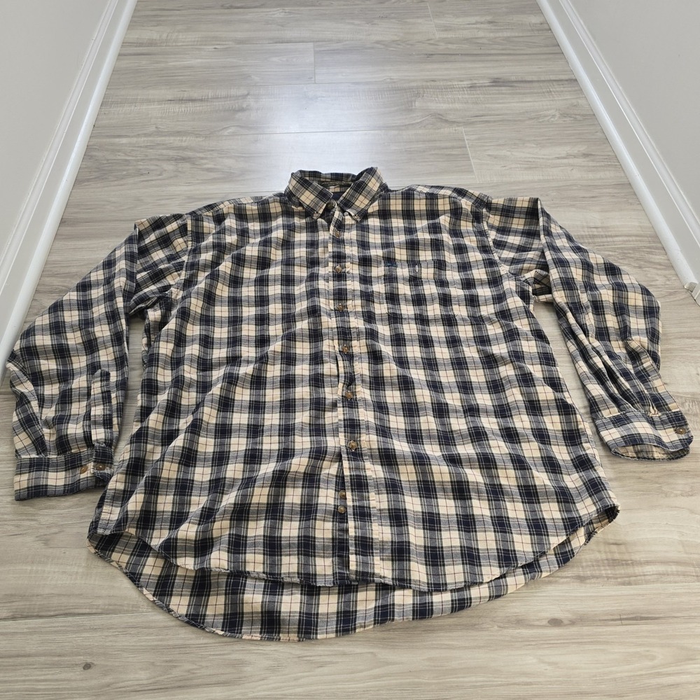Vintage 90s Colours By Alexander Julian Men 2XL Long Sleeve Shirt Plaid Blue - Picture 2 of 9